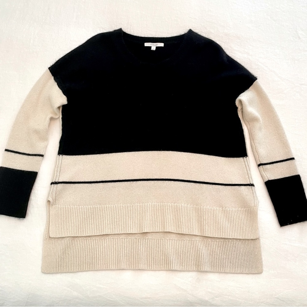 Derek Lam 10 Crosby Colorblock Stripe Cashmere Sweater size Medium